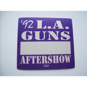 L.A. Guns BackStage Pass Original 1992 Hard Rock Heavy Metal Purple